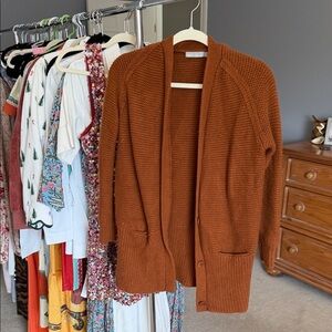Vince Terracotta Knit Cardigan